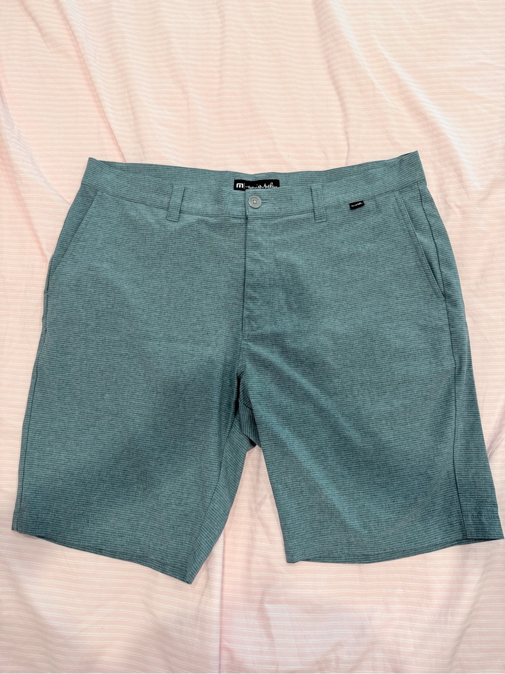 Travis Mathew Men's Teal Performance Golf Shorts